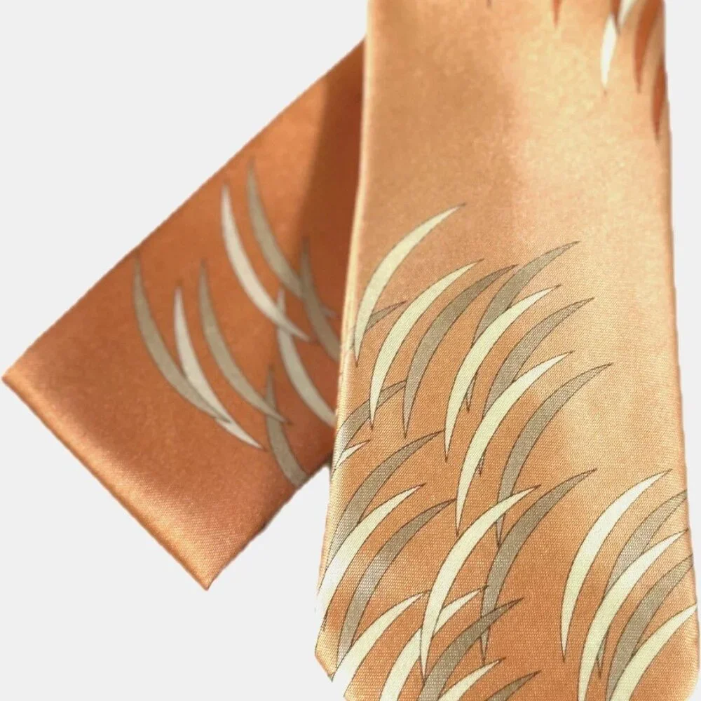 Da Ciro Boys Tie Hanky Orange Cream Beige 3